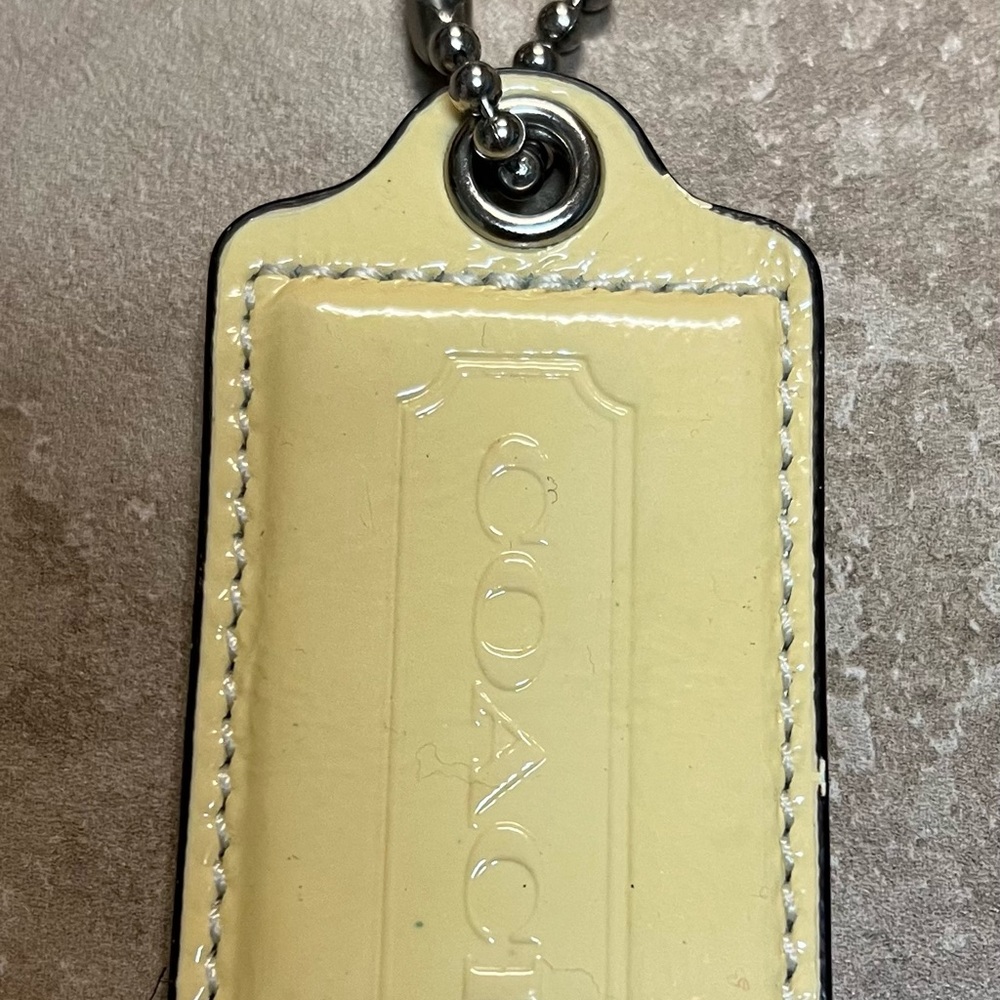 Coach Yellow Leather Hangtag
